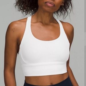 Lululemon Energy Longline Bra - White Rib 8